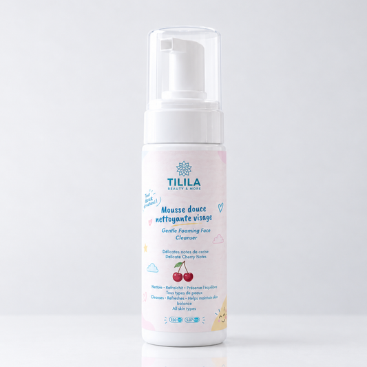 Mousse nettoyante visage douce Tilila