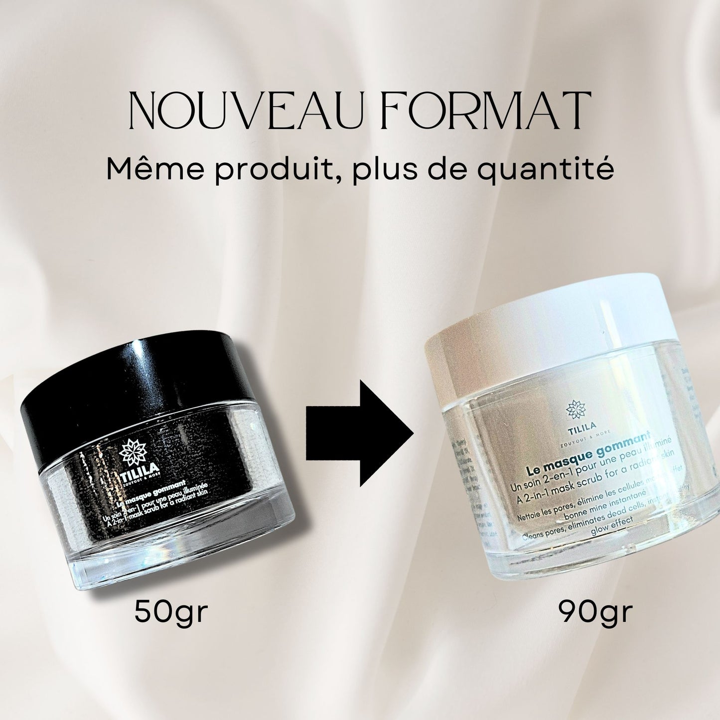 Le masque gommant 2-en-1 grand format