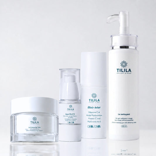 Routine Eclat jour et nuit (Vitamine C, acide hyaluronique, VItamine E) - peau normale, sèche et mixte