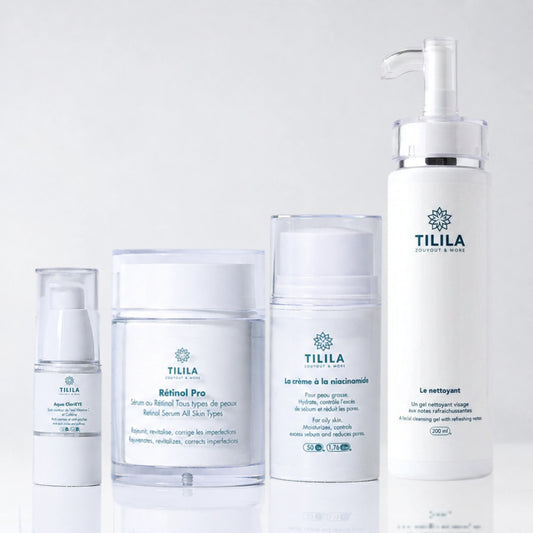 Routine jeunesse éternelle anti-rides (rétinal et niacinamide) - Tous types de peau (idéale peau grasse)
